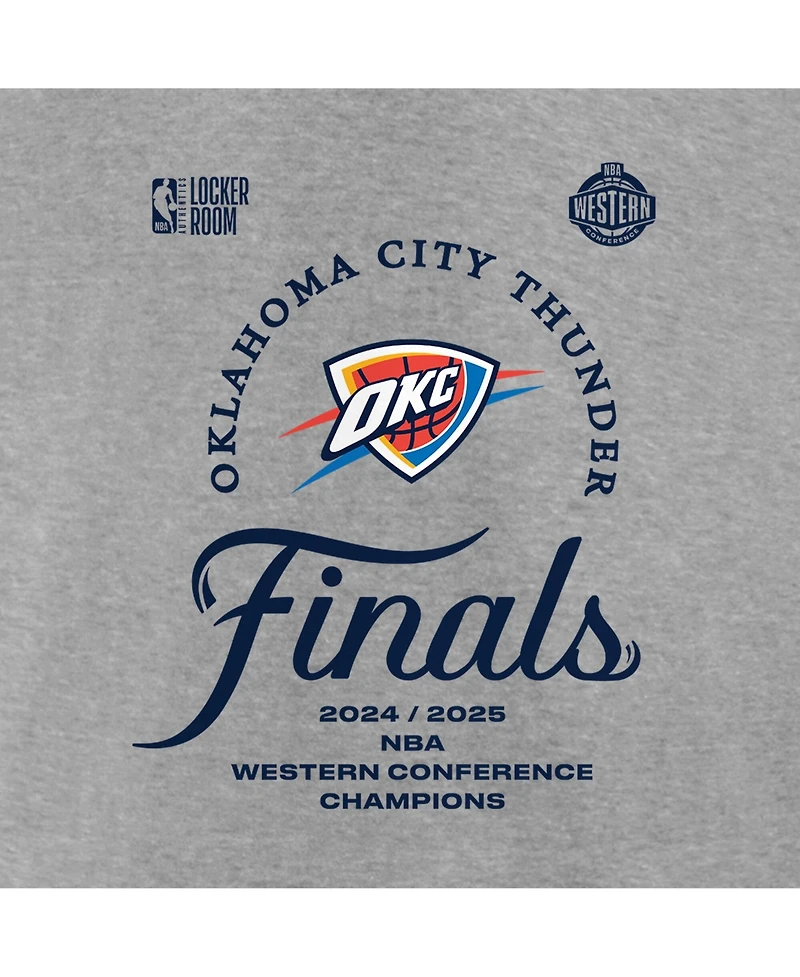 Fanatics Men's Steel Oklahoma City Thunder 2025 Nba Western Conference Champions Locker Room T-Shirt