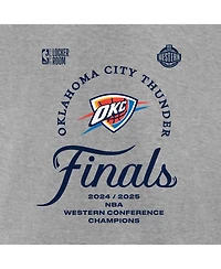 Fanatics Men's Steel Oklahoma City Thunder 2025 Nba Western Conference Champions Locker Room T-Shirt