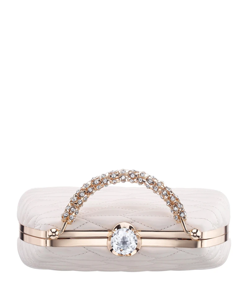 Nina Quilted Minaudiere Handle Clutch Bag