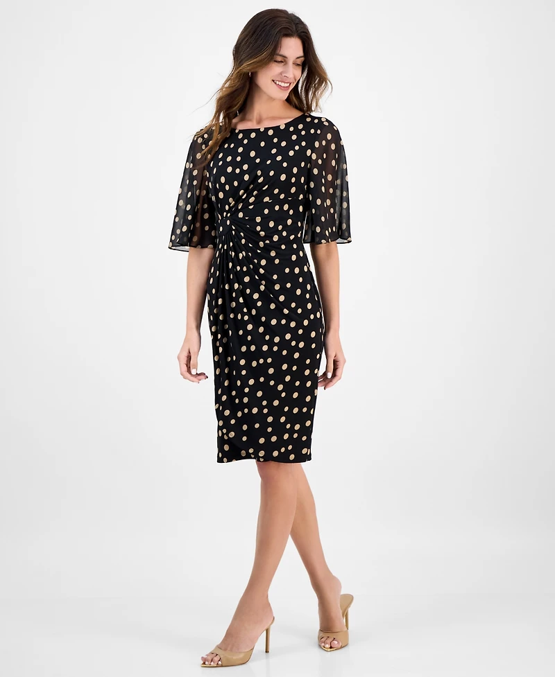 Connected Women's Butterfly-Sleeve Sheath Dress