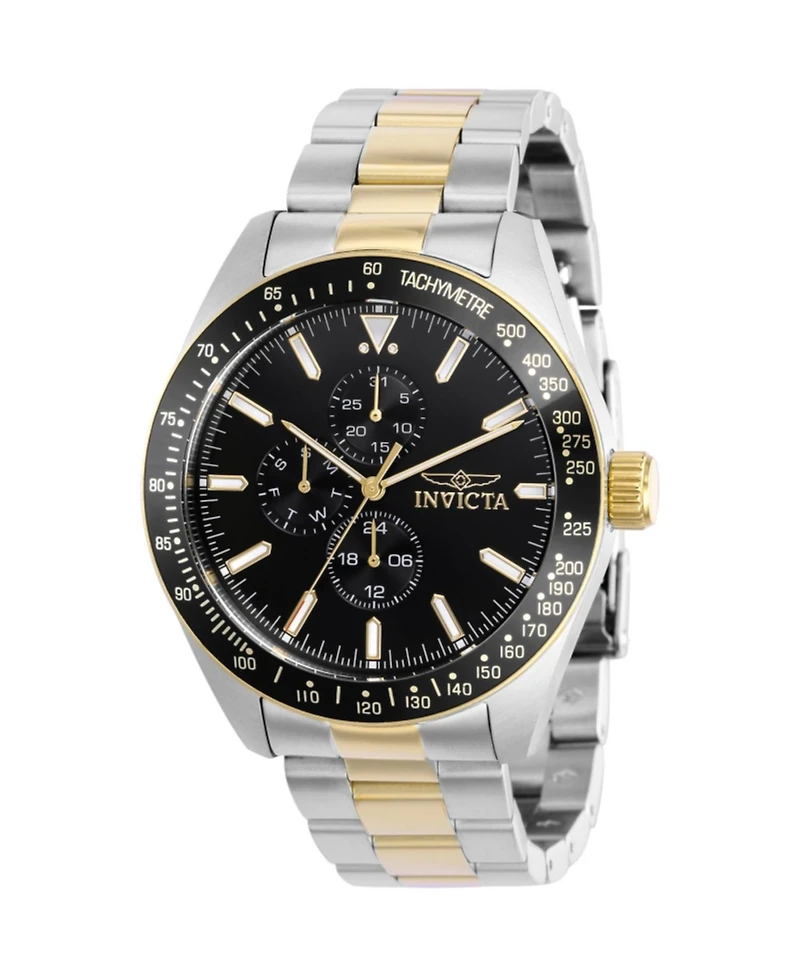 Invicta Men's 38969 Aviator Quartz Multifunction Black Dial Watch