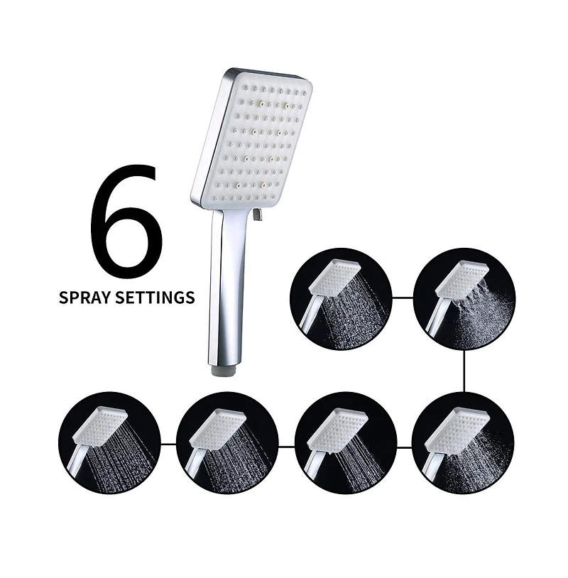 Rainsken Chrome high pressure multi function with hand held shower faucet