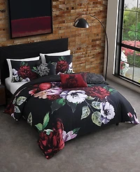 Bebejan Moody Painting Bedding 100% Cotton Sateen 5 Piece Queen Size Reversible Comforter Set