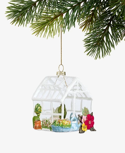 Holiday Lane Eclectic Charm Glass Greenhouse Ornament, Macy's Exclusive