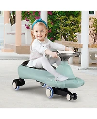 Wiggle Car with Hauling Rope Ride on Toy with Under-Seat Storage