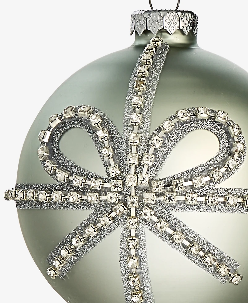 Holiday Lane Gilded Glamour Beaded Bow Ball Ornament, Macy's Exclusive