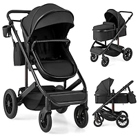 Slickblue Toddler 3-in-1 Folding Convertible Newborn Stroller with Detachable Bassinet