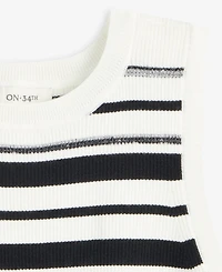 On 34th Women's Striped Sweater Tank Top, Exclusively at Macy's