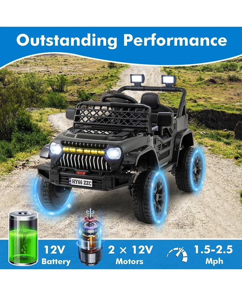 12V Kids Ride on Truck Car with Parental Remote and Music Player