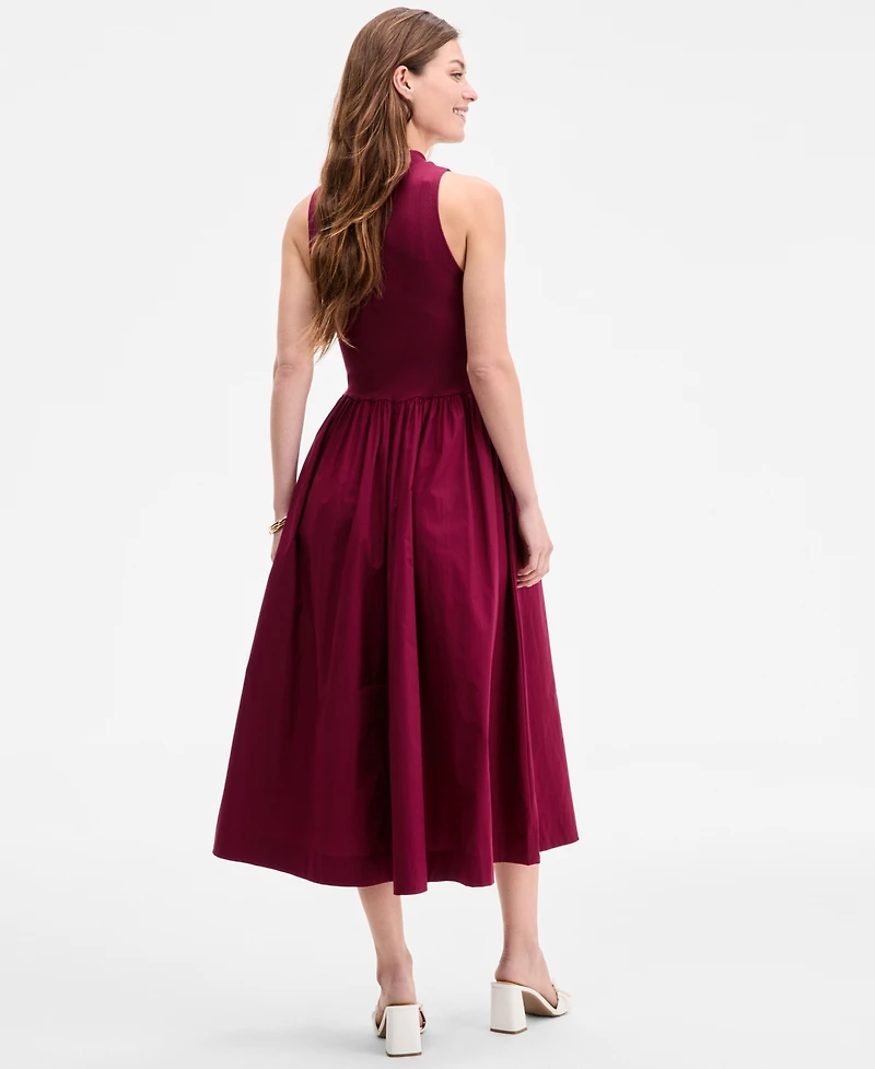 On 34th Women's High-Neck Sleeveless Midi Dress, Exclusively at Macy's