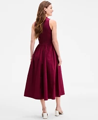 On 34th Women's High-Neck Sleeveless Midi Dress, Exclusively at Macy's