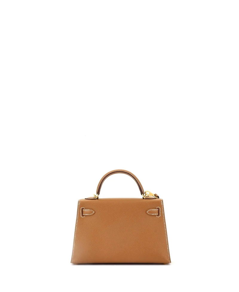 Pre-Owned Hermes Kelly 20 Handbag Brown Epsom with Gold Hardware