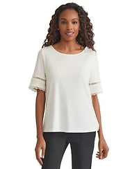 Jones New York Womens Round Neck Slouchy Blouse Pxs Xl