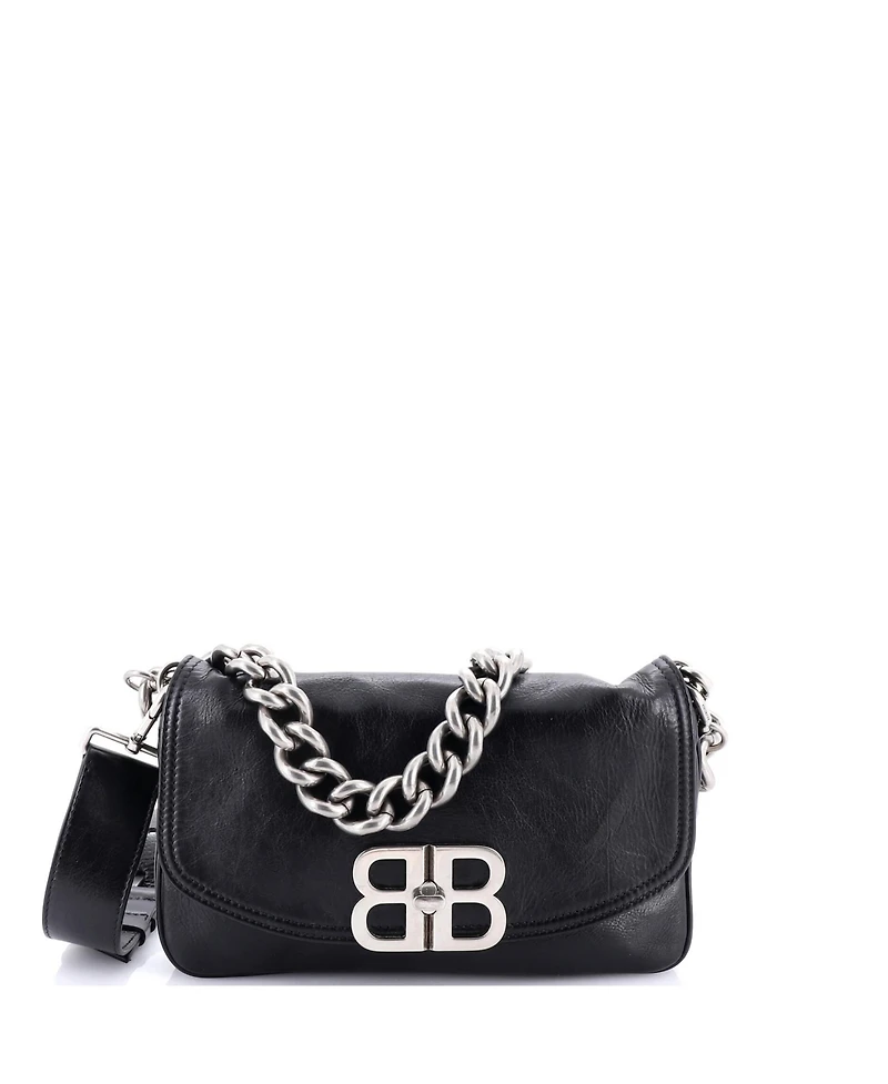 Pre-Owned Balenciaga Small Bb Soft Flap Bag Leather