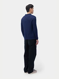 Gobi Cashmere Men's Silk Polo-Neck Cardigan