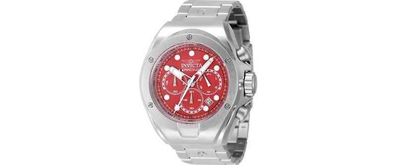 Invicta Men's 47744 Invicta Racing Quartz Chronograph Silver, Red