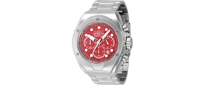 Invicta Men's 47744 Invicta Racing Quartz Chronograph Silver, Red