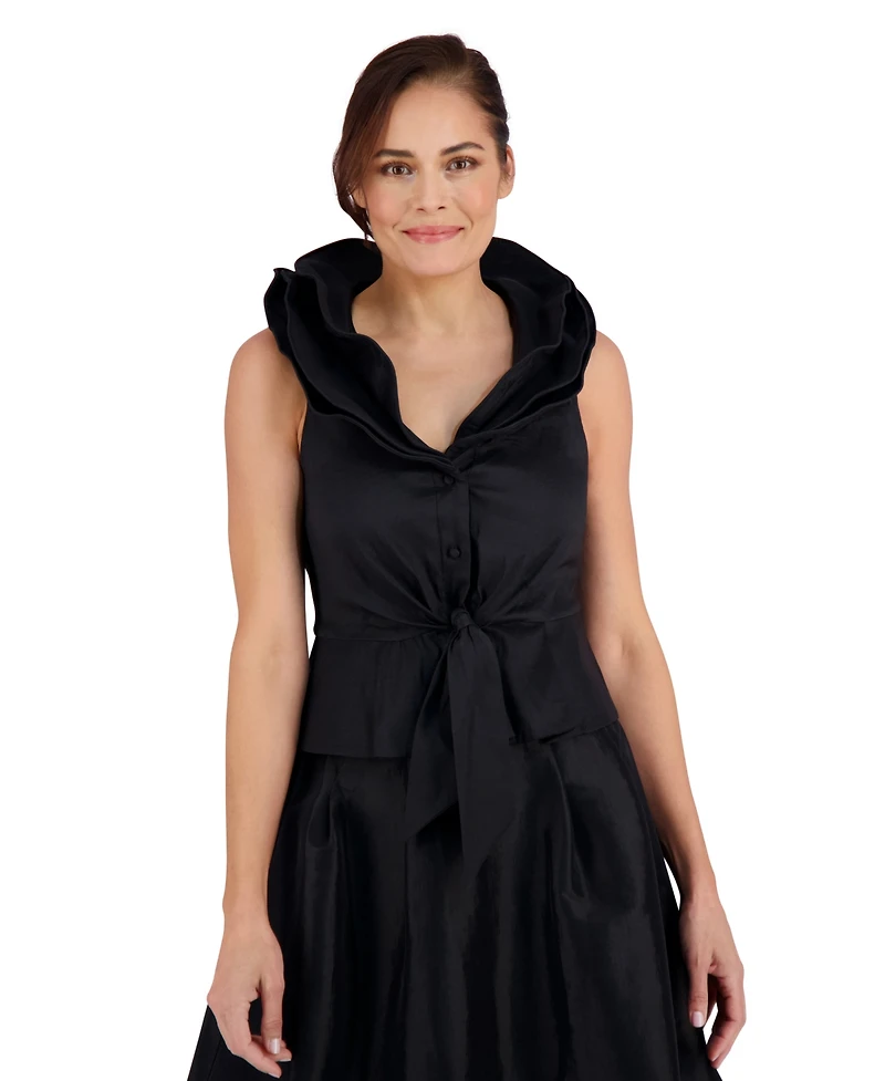 Muse Women's Triple-Collar Sleeveless Top