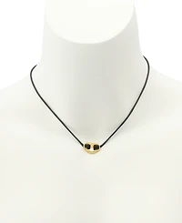 Steve Madden Black Mariner Heart Choker Necklace