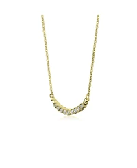 Sterling Silver Cubic Zirconia Bezel-Set Necklace