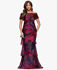 Xscape Petites Printed Long Sheath Dress