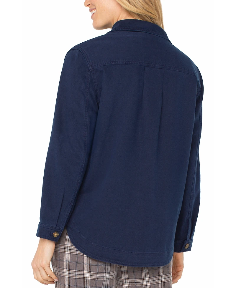 Liverpool Los Angeles Women's Button-Front Shirt Jacket