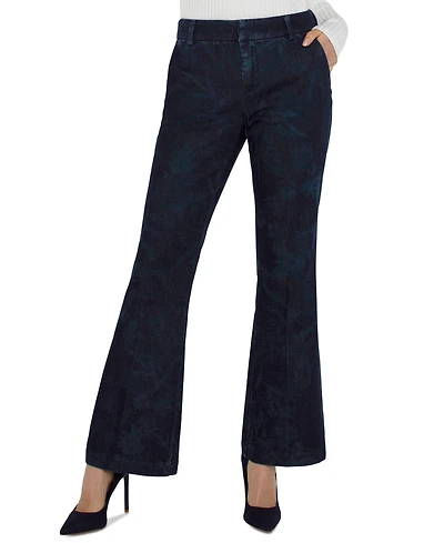 Liverpool Los Angeles Women's Floral Denim Kelsey Flare Pants