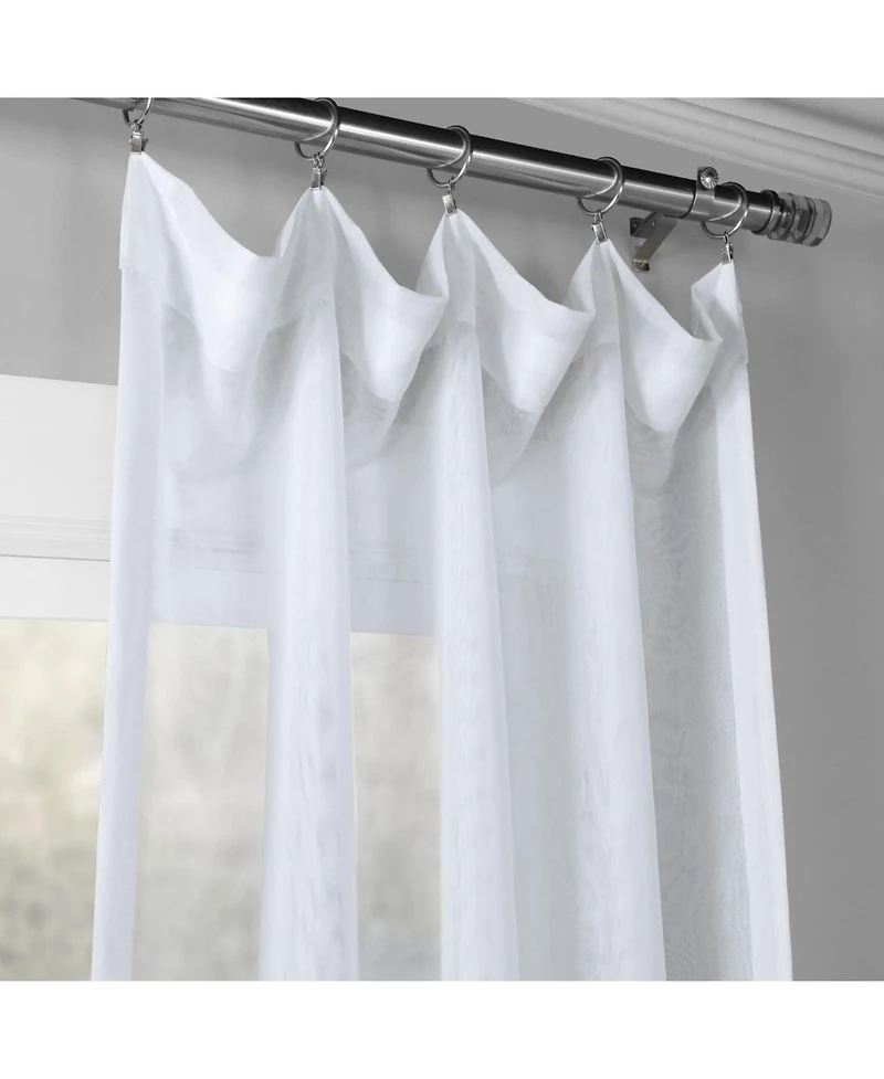 Half Price Drapes Double Layered White Sheer Curtain