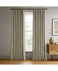 Half Price Drapes Cool Beige Signature Velvet Blackout Curtain
