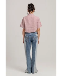 Pcfg Women's Free Heaven Inside Out Blue Jeans