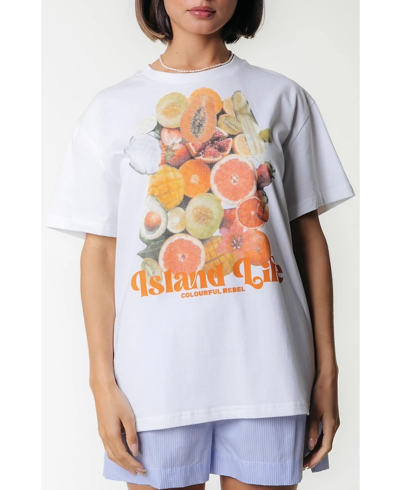Colourful Rebel Women's Island Life Loosefit Tee