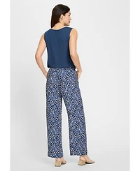 Olsen Women's Anna Fit Wide Leg Leo Print Pant