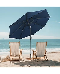 3-tier Vented Patio Umbrella with Push Button Tilt