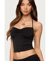 Edikted Women's Romee Ruched Halter Top
