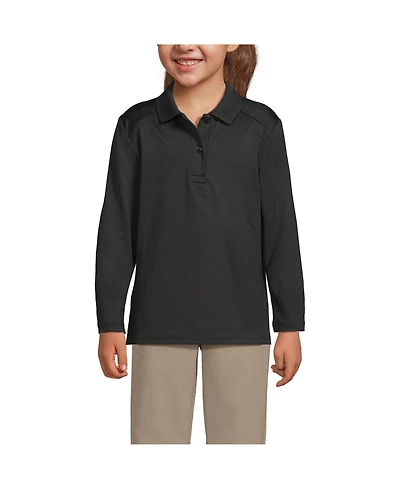 Lands' End Girls Long Sleeve Feminine Fit Rapid Dry Polo Shirt