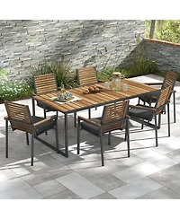 Outdoor Chair Cushion Set of 2 Waterproof Fade-Resistant Olefin Seat Cushions