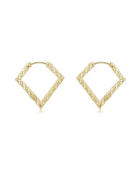 The Lovery Geometric Gold Hoop Earrings 14k Gold
