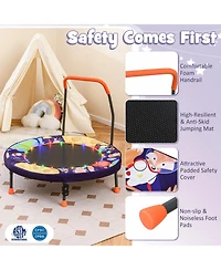 Mini Trampoline Folding Small Rebounder for Kids with Lights