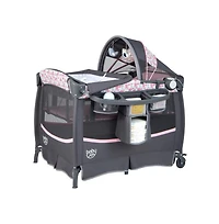 Slickblue Toddler 3-in-1 Portable Playard with Storage Rack and Carry Bag