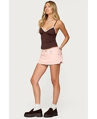 Edikted Women's Sukie Denim Mini Skort