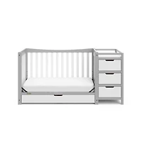 Graco Remi All-in-One Convertible Crib with Drawer and Changer (Pebble Gray)