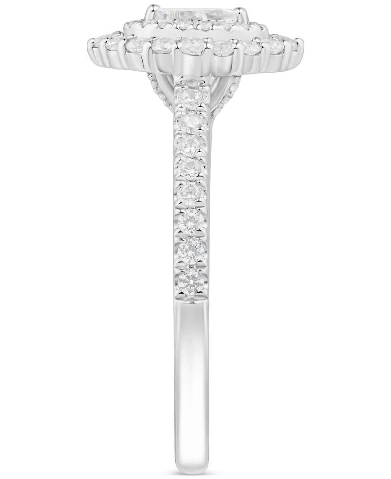 Diamond Marquise Double Halo Engagement Ring (5/8 ct. t.w.) in 14k White Gold