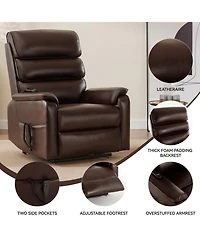 Casainc Dual Motor Infinite Position Up to 350 Lbs Power Lift Recliner Chair with Power-Remote, Heat Massage and Heavy Duty Motion Mechanism