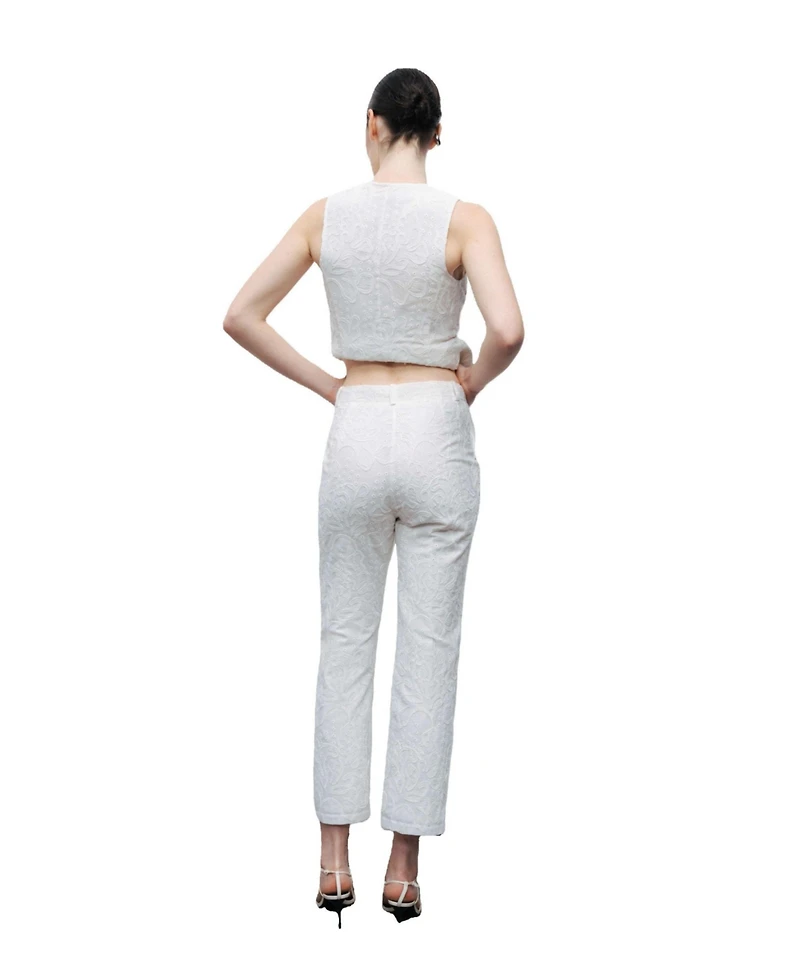 Nocturne Women's Embroidered Bootcut Pants