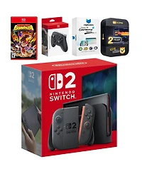 Nintendo Switch 2 Console with Donkey Kong Bonanza, Pro Controller, MightySkins Code and 2 Cps Year Extended Warranty