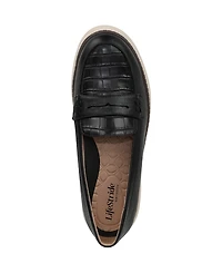 LifeStride Women's Chelsea Round Toe Platform Penny Loafers