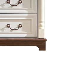 7 Drawer Bathrooom Cabinet Chest with Wooden Base and Riser Trim
