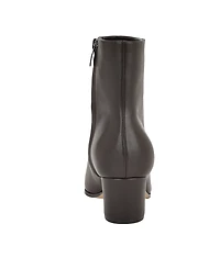 Nine West Women's Savie Leather Block Heel Booties