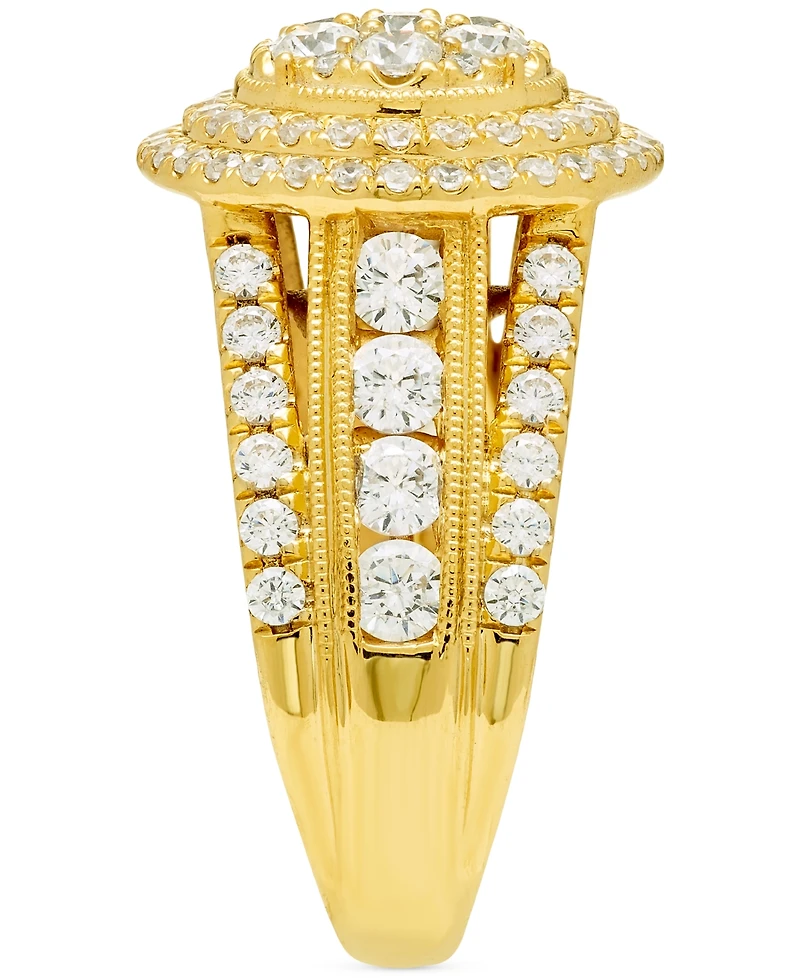 Diamond Halo Cluster Engagement Ring (2 ct. t.w.) in 14k Ring