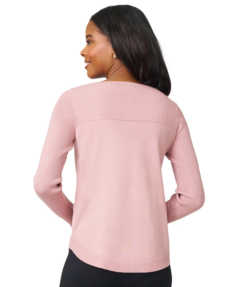 Melissa Paige Women's Boat Neck Long-Sleeve Sweater